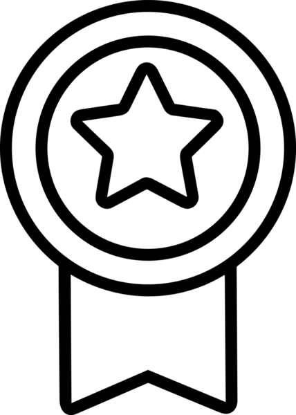 Kazanan Siyah ve Beyaz Logo Simgesi Markalaşma ve Tasarım için PNG Biçiminde