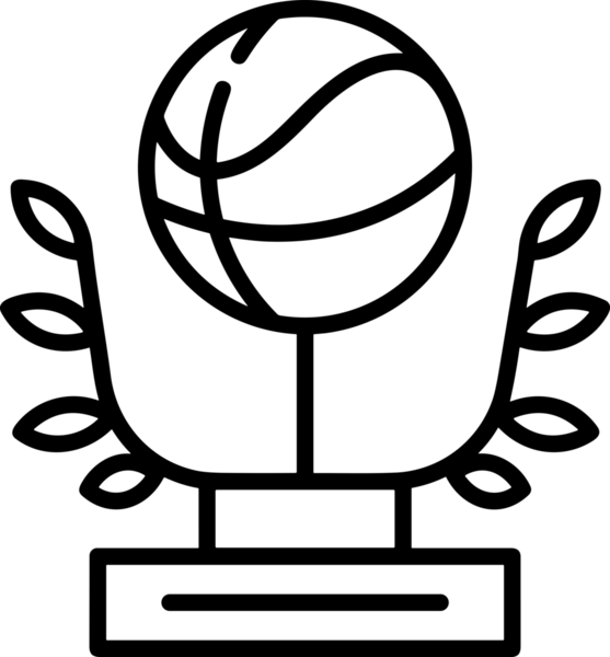 Kazanan Siyah ve Beyaz Logo Simgesi Markalaşma ve Tasarım için PNG Biçiminde