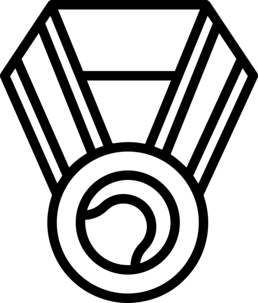 Kazanan Siyah ve Beyaz Logo Simgesi Markalaşma ve Tasarım için PNG Biçiminde