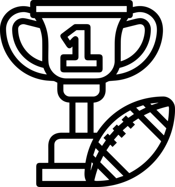 Kazanan Siyah ve Beyaz Logo Simgesi Markalaşma ve Tasarım için PNG Biçiminde