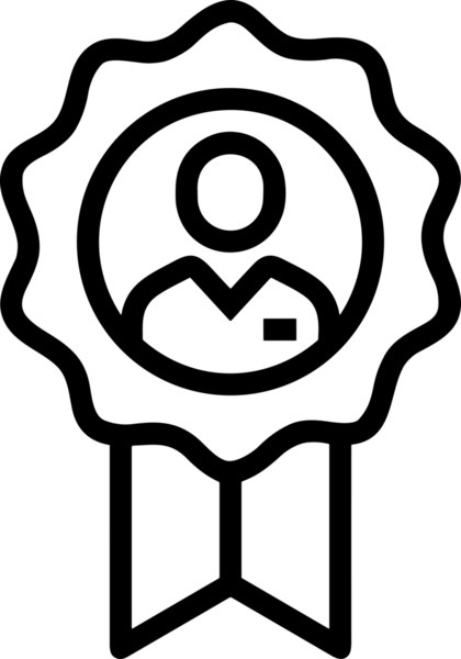 Kazanan Siyah ve Beyaz Logo Simgesi Markalaşma ve Tasarım için PNG Biçiminde