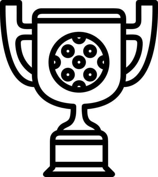 Kazanan Siyah ve Beyaz Logo Simgesi Markalaşma ve Tasarım için PNG Biçiminde