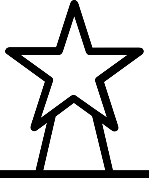 Kazanan Siyah ve Beyaz Logo Simgesi Markalaşma ve Tasarım için PNG Biçiminde