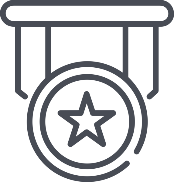 Kazanan Siyah ve Beyaz Logo Simgesi Markalaşma ve Tasarım için PNG Biçiminde