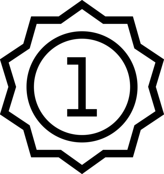 Kazanan Siyah ve Beyaz Logo Simgesi Markalaşma ve Tasarım için PNG Biçiminde