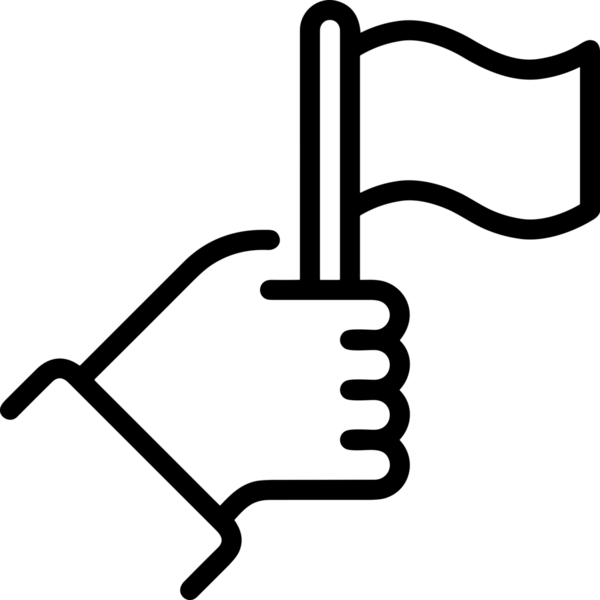 Kazanan Siyah ve Beyaz Logo Simgesi Markalaşma ve Tasarım için PNG Biçiminde