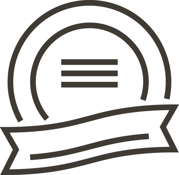 Kazanan Siyah ve Beyaz Logo Simgesi Markalaşma ve Tasarım için PNG Biçiminde