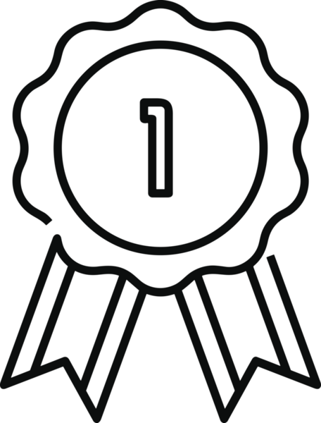 Kazanan Siyah ve Beyaz Logo Simgesi Markalaşma ve Tasarım için PNG Biçiminde