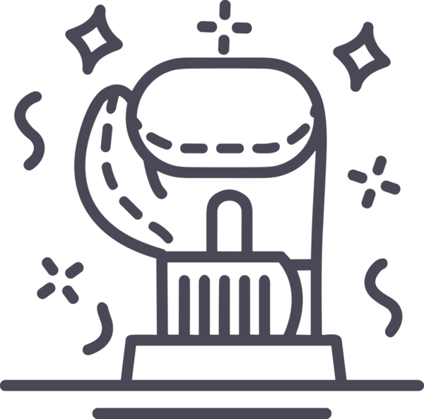 Kazanan Siyah ve Beyaz Logo Simgesi Markalaşma ve Tasarım için PNG Biçiminde
