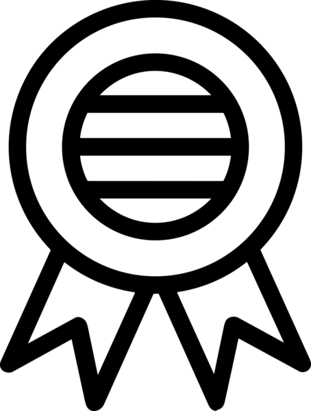 Kazanan Siyah ve Beyaz Logo Simgesi Markalaşma ve Tasarım için PNG Biçiminde