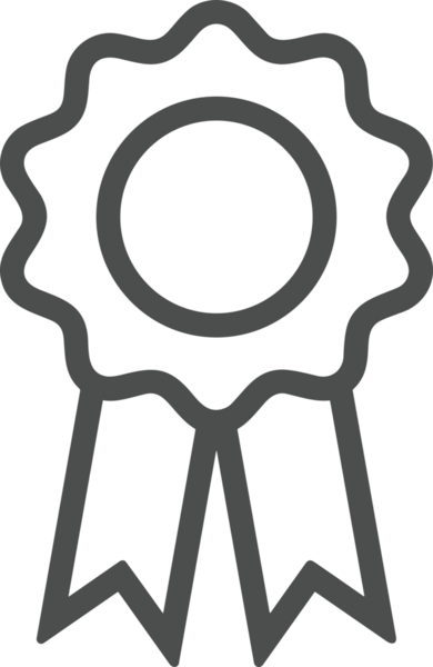 Kazanan Siyah ve Beyaz Logo Simgesi Markalaşma ve Tasarım için PNG Biçiminde