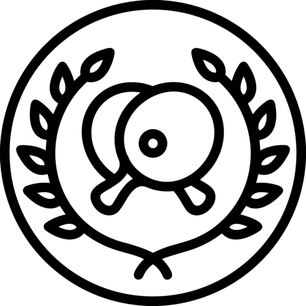 Kazanan Siyah ve Beyaz Logo Simgesi Markalaşma ve Tasarım için PNG Biçiminde