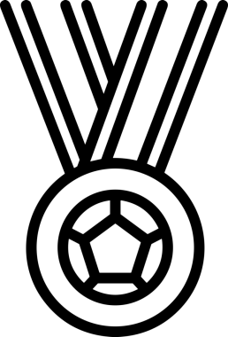 Kazanan Siyah ve Beyaz Logo Simgesi Markalaşma ve Tasarım için PNG Biçiminde