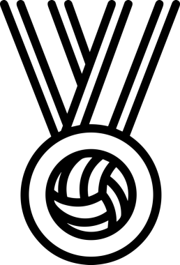 Kazanan Siyah ve Beyaz Logo Simgesi Markalaşma ve Tasarım için PNG Biçiminde