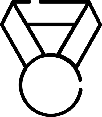 Kazanan Siyah ve Beyaz Logo Simgesi Markalaşma ve Tasarım için PNG Biçiminde