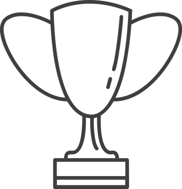 Kazanan Siyah ve Beyaz Logo Simgesi Markalaşma ve Tasarım için PNG Biçiminde