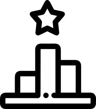Kazanan Siyah ve Beyaz Logo Simgesi Markalaşma ve Tasarım için PNG Biçiminde