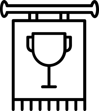 Kazanan Siyah ve Beyaz Logo Simgesi Markalaşma ve Tasarım için PNG Biçiminde