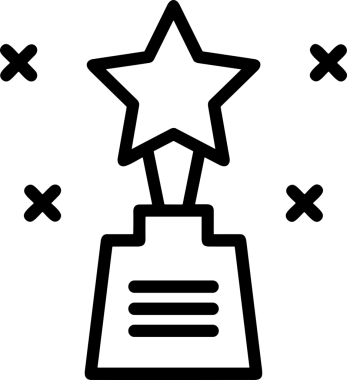 Kazanan Siyah ve Beyaz Logo Simgesi Markalaşma ve Tasarım için PNG Biçiminde