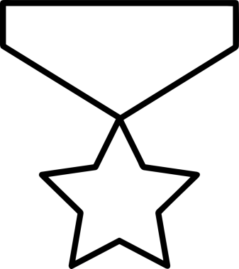 Kazanan Siyah ve Beyaz Logo Simgesi Markalaşma ve Tasarım için PNG Biçiminde