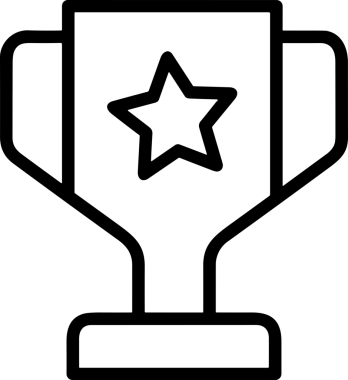 Kazanan Siyah ve Beyaz Logo Simgesi Markalaşma ve Tasarım için PNG Biçiminde