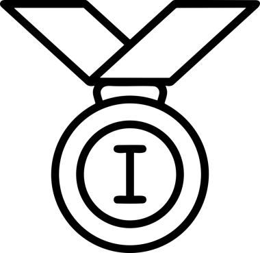 Kazanan Siyah ve Beyaz Logo Simgesi Markalaşma ve Tasarım için PNG Biçiminde