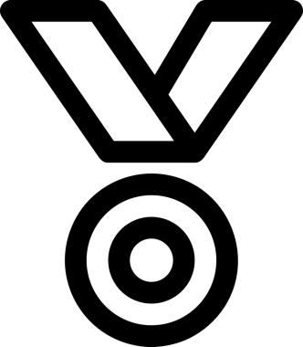 Kazanan Siyah ve Beyaz Logo Simgesi Markalaşma ve Tasarım için PNG Biçiminde