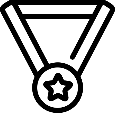 Kazanan Siyah ve Beyaz Logo Simgesi Markalaşma ve Tasarım için PNG Biçiminde