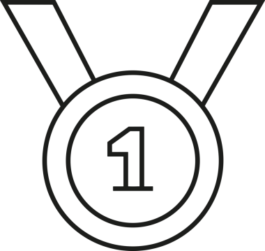 Kazanan Siyah ve Beyaz Logo Simgesi Markalaşma ve Tasarım için PNG Biçiminde