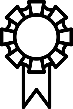 Kazanan Siyah ve Beyaz Logo Simgesi Markalaşma ve Tasarım için PNG Biçiminde
