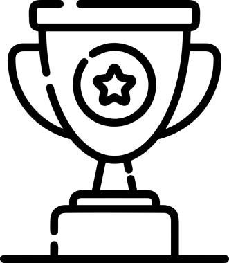 Kazanan Siyah ve Beyaz Logo Simgesi Markalaşma ve Tasarım için PNG Biçiminde