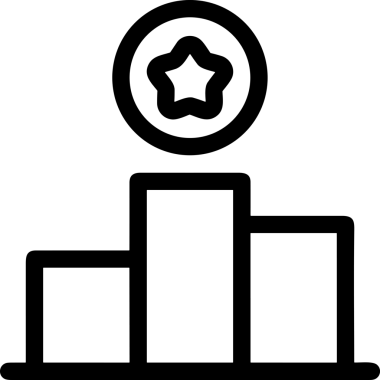 Kazanan Siyah ve Beyaz Logo Simgesi Markalaşma ve Tasarım için PNG Biçiminde