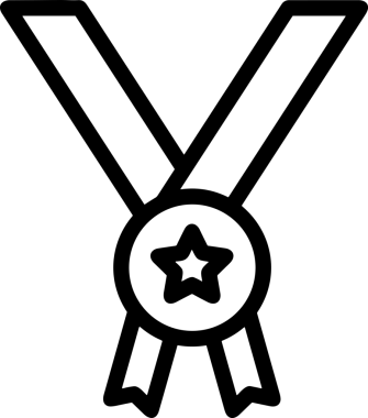 Kazanan Siyah ve Beyaz Logo Simgesi Markalaşma ve Tasarım için PNG Biçiminde