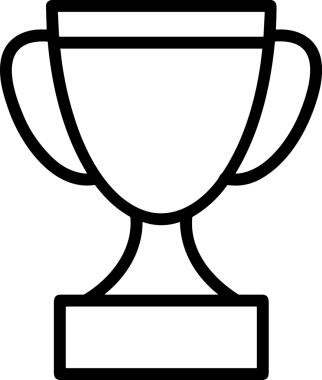 Kazanan Siyah ve Beyaz Logo Simgesi Markalaşma ve Tasarım için PNG Biçiminde