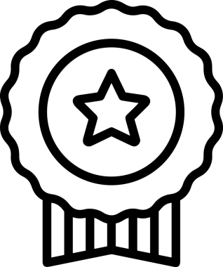 Kazanan Siyah ve Beyaz Logo Simgesi Markalaşma ve Tasarım için PNG Biçiminde