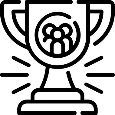 Kazanan Siyah ve Beyaz Logo Simgesi Markalaşma ve Tasarım için PNG Biçiminde