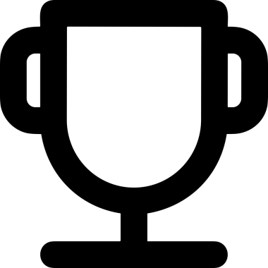 Kazanan Siyah ve Beyaz Logo Simgesi Markalaşma ve Tasarım için PNG Biçiminde