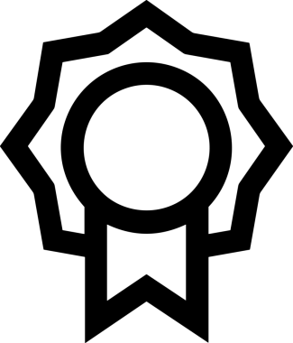 Kazanan Siyah ve Beyaz Logo Simgesi Markalaşma ve Tasarım için PNG Biçiminde