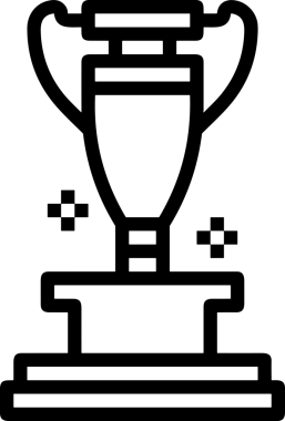 Kazanan Siyah ve Beyaz Logo Simgesi Markalaşma ve Tasarım için PNG Biçiminde