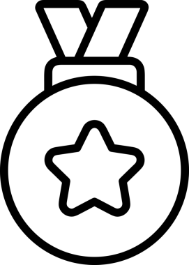 Kazanan Siyah ve Beyaz Logo Simgesi Markalaşma ve Tasarım için PNG Biçiminde