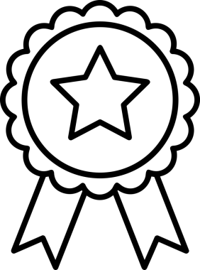Kazanan Siyah ve Beyaz Logo Simgesi Markalaşma ve Tasarım için PNG Biçiminde
