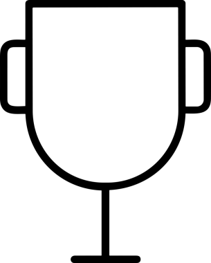 Kazanan Siyah ve Beyaz Logo Simgesi Markalaşma ve Tasarım için PNG Biçiminde