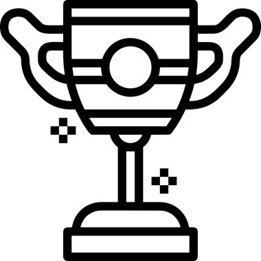 Kazanan Siyah ve Beyaz Logo Simgesi Markalaşma ve Tasarım için PNG Biçiminde