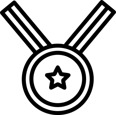 Kazanan Siyah ve Beyaz Logo Simgesi Markalaşma ve Tasarım için PNG Biçiminde