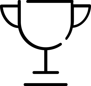 Kazanan Siyah ve Beyaz Logo Simgesi Markalaşma ve Tasarım için PNG Biçiminde