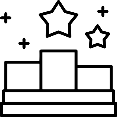 Kazanan Siyah ve Beyaz Logo Simgesi Markalaşma ve Tasarım için PNG Biçiminde