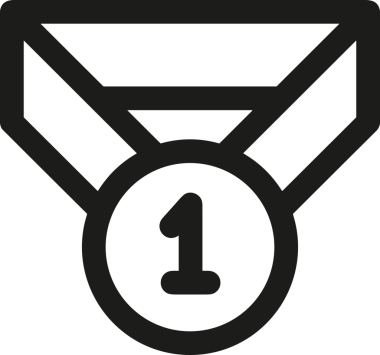 Kazanan Siyah ve Beyaz Logo Simgesi Markalaşma ve Tasarım için PNG Biçiminde