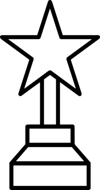 Kazanan Siyah ve Beyaz Logo Simgesi Markalaşma ve Tasarım için PNG Biçiminde
