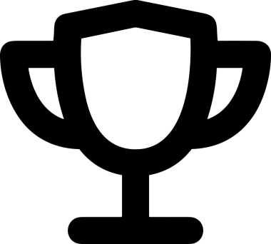 Kazanan Siyah ve Beyaz Logo Simgesi Markalaşma ve Tasarım için PNG Biçiminde