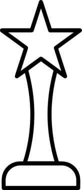 Kazanan Siyah ve Beyaz Logo Simgesi Markalaşma ve Tasarım için PNG Biçiminde